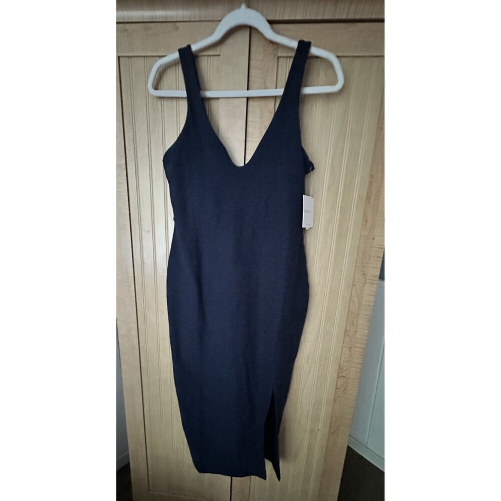 Beyond Yoga Womens Activewear Sleeveless V-Neck Tank Dress Navy Blue Size M $122 - Picture 2 of 9